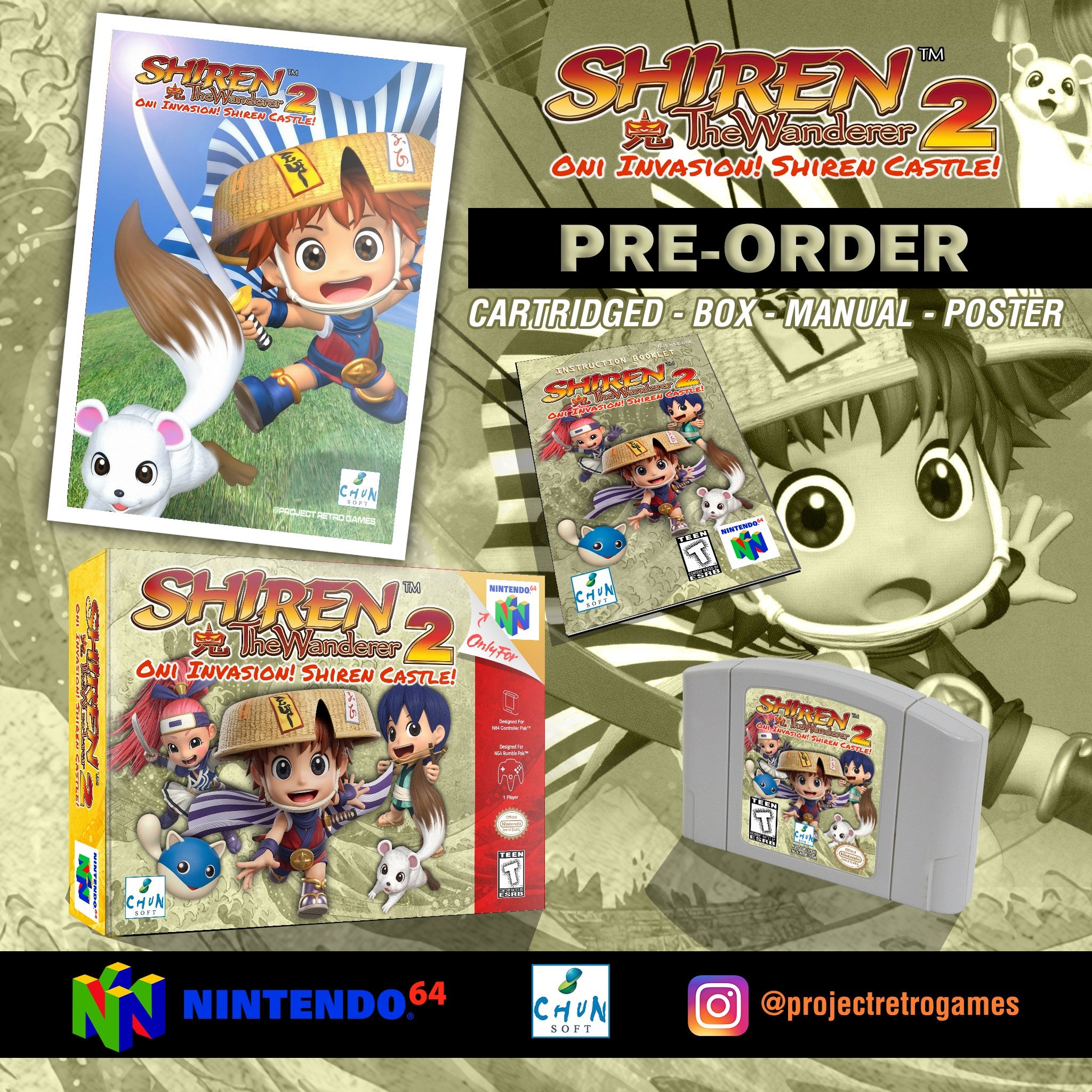 Shiren the Wanderer 2: Oni Invasion! Shiren Castle! (English) N64