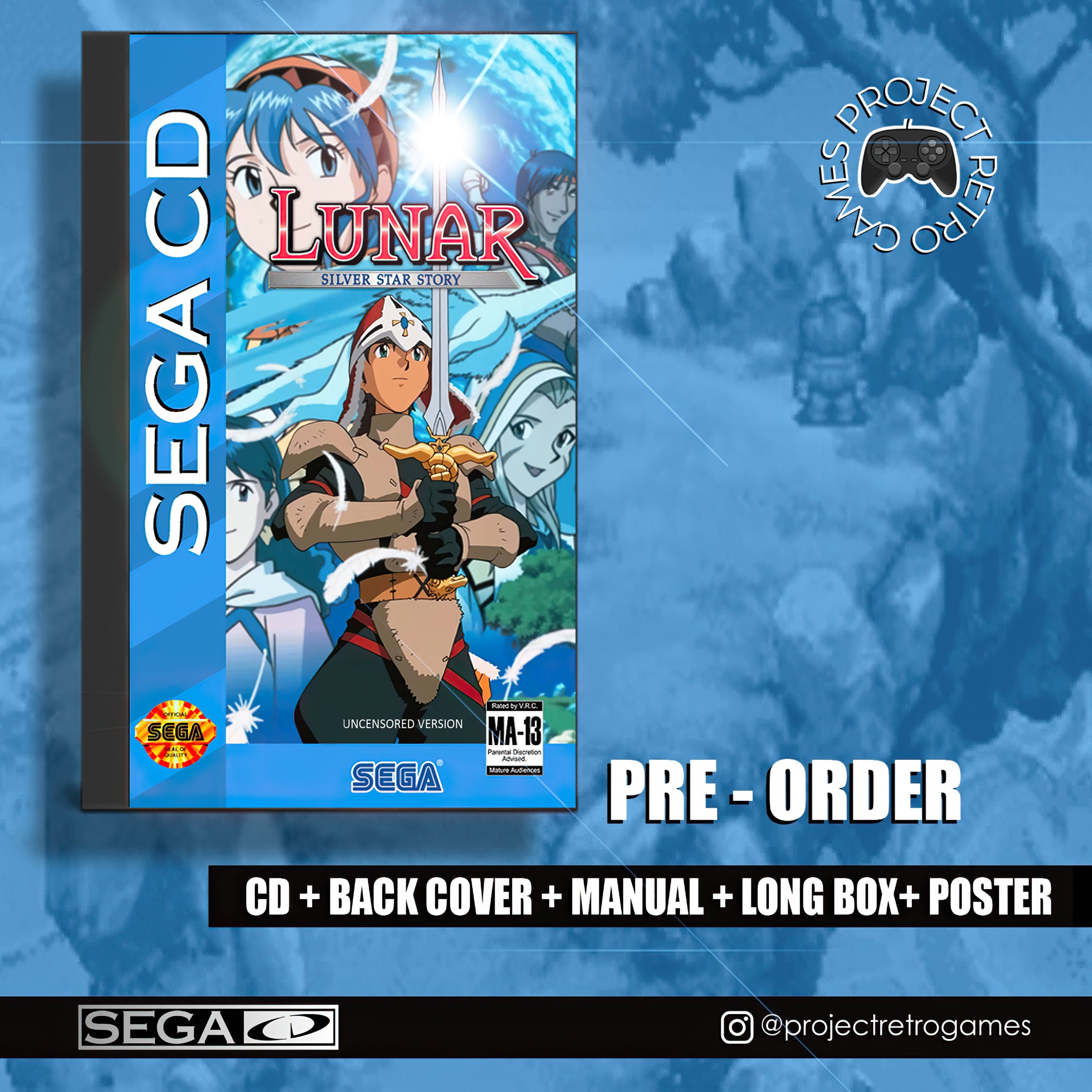 Lunar Eternal Blue - SEGA CD (NTSC-USA) - Complet - Bon état - RPG