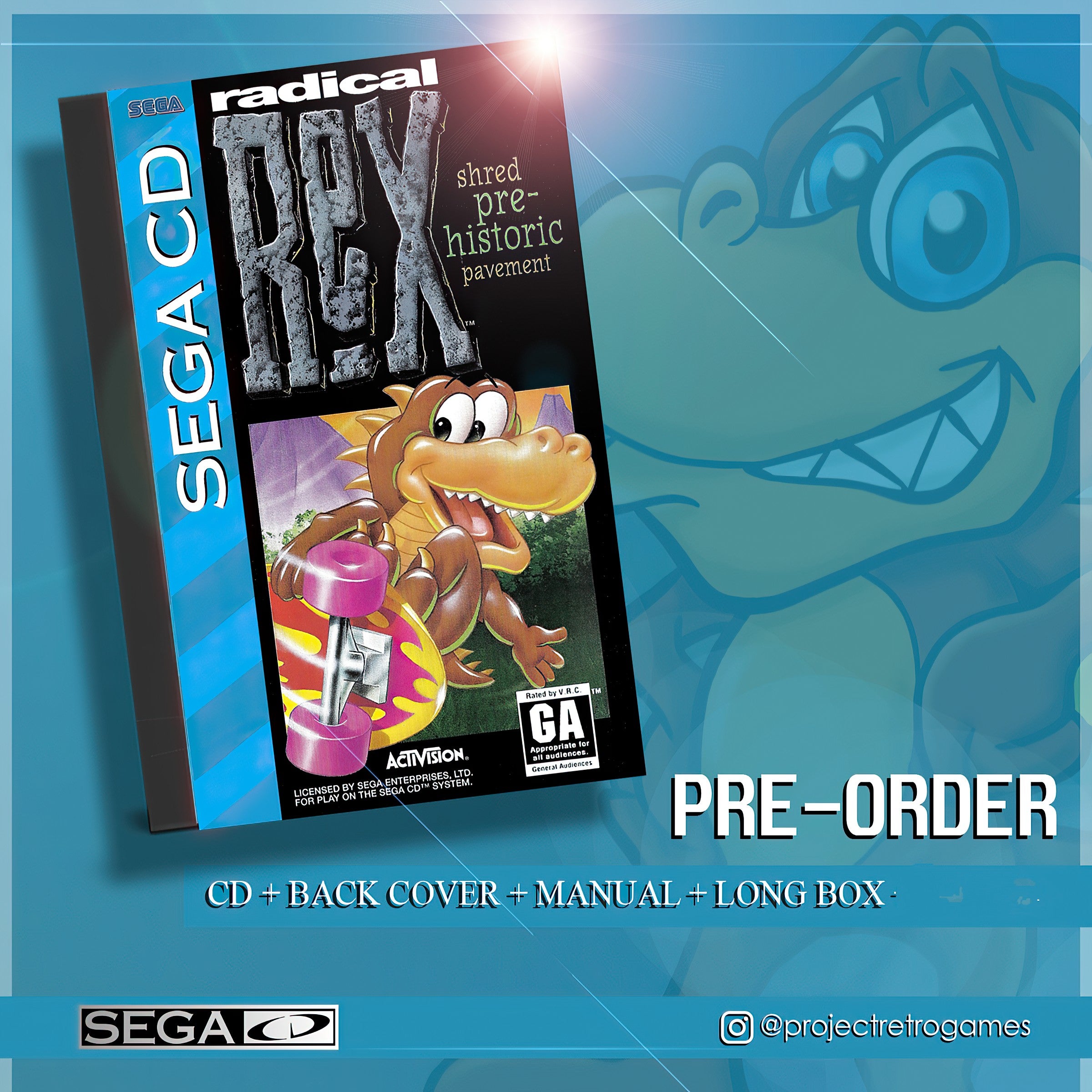 RADICAL REX SEGA CD | Project retro games